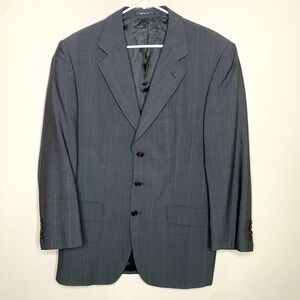 Missoni Example Blazer Grey Made in Italy Windowpane Plaid Suit Jacket